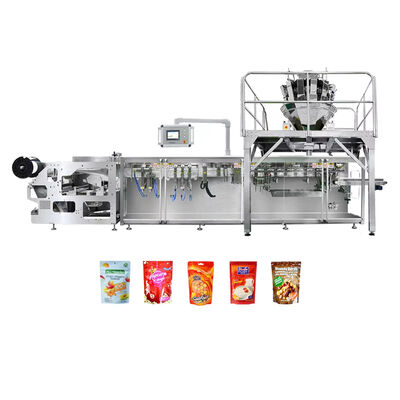 Хорошая цена Premade Pouch Stand Up Doypack Granule Nuts Multihead Weigher Automatic Horizontal multifunctional packaging machine онлайн