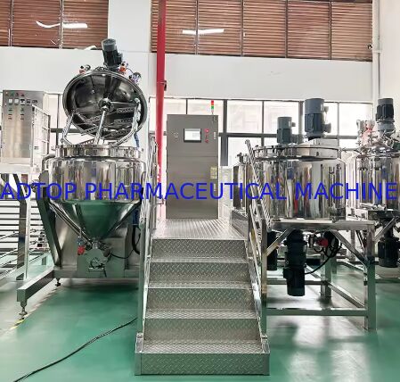 Горячая продажа Высококачественный ПЛК Управляемый Вакуум Ультразвуковой Нержавеющей Стали Косметический Крем Лица Уход за Кожей Эмульгаторная Машина