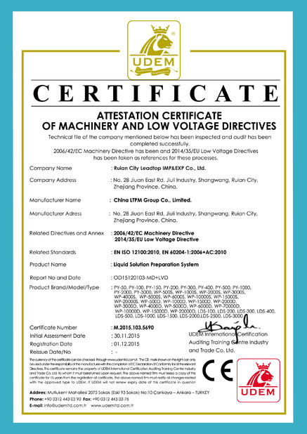 Китай Leadtop Pharmaceutical Machinery Сертификаты